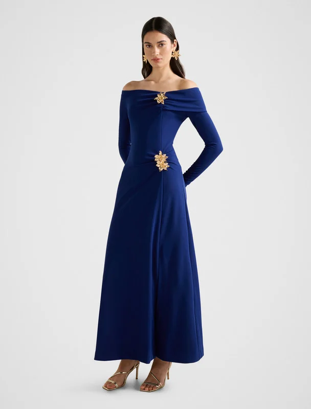 forever new  Dr20859-Cobalt Women's Mid Dress for Women | Best Price UAE